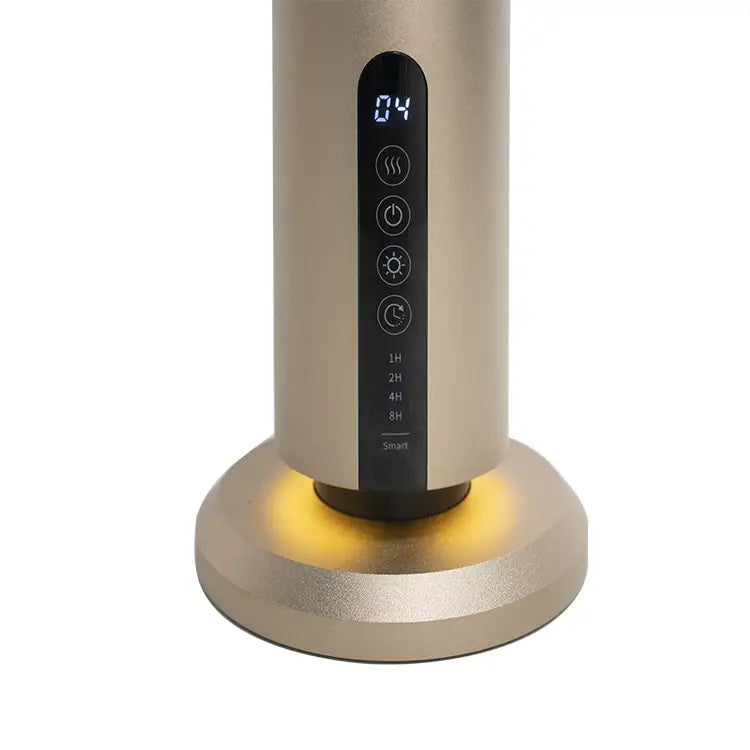 Gold Free Stand scent diffuser - Mini - 120ml - Rechargeable lithium battery with digital display and control buttons on a white background