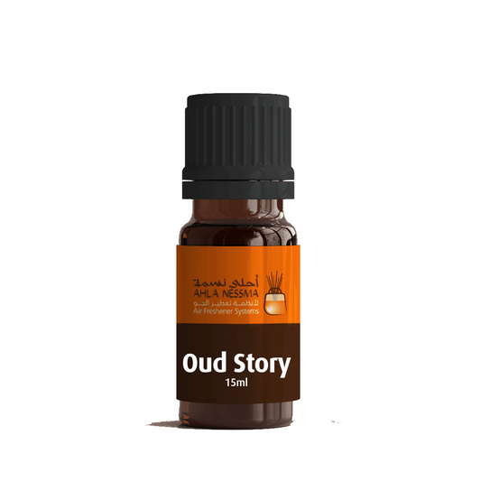 Bottle of 'Oud Story' or 'destiny' car diffuser scent 