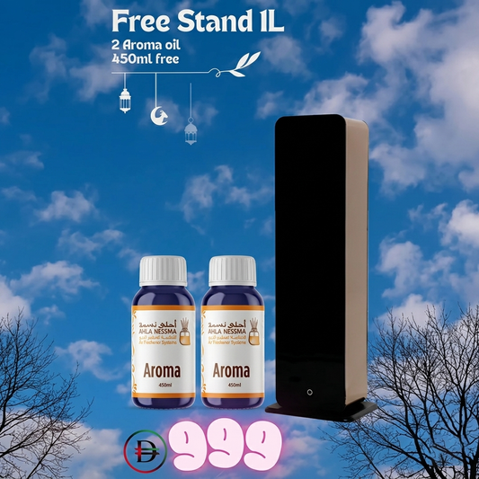 Aroma oil bottles and diffuser with an eid al fitr offers